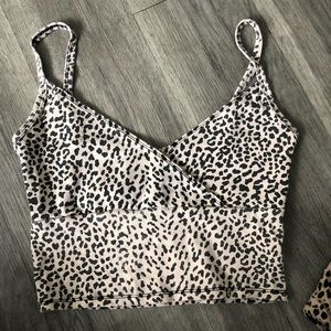 Brandy Melville cheetah crop top